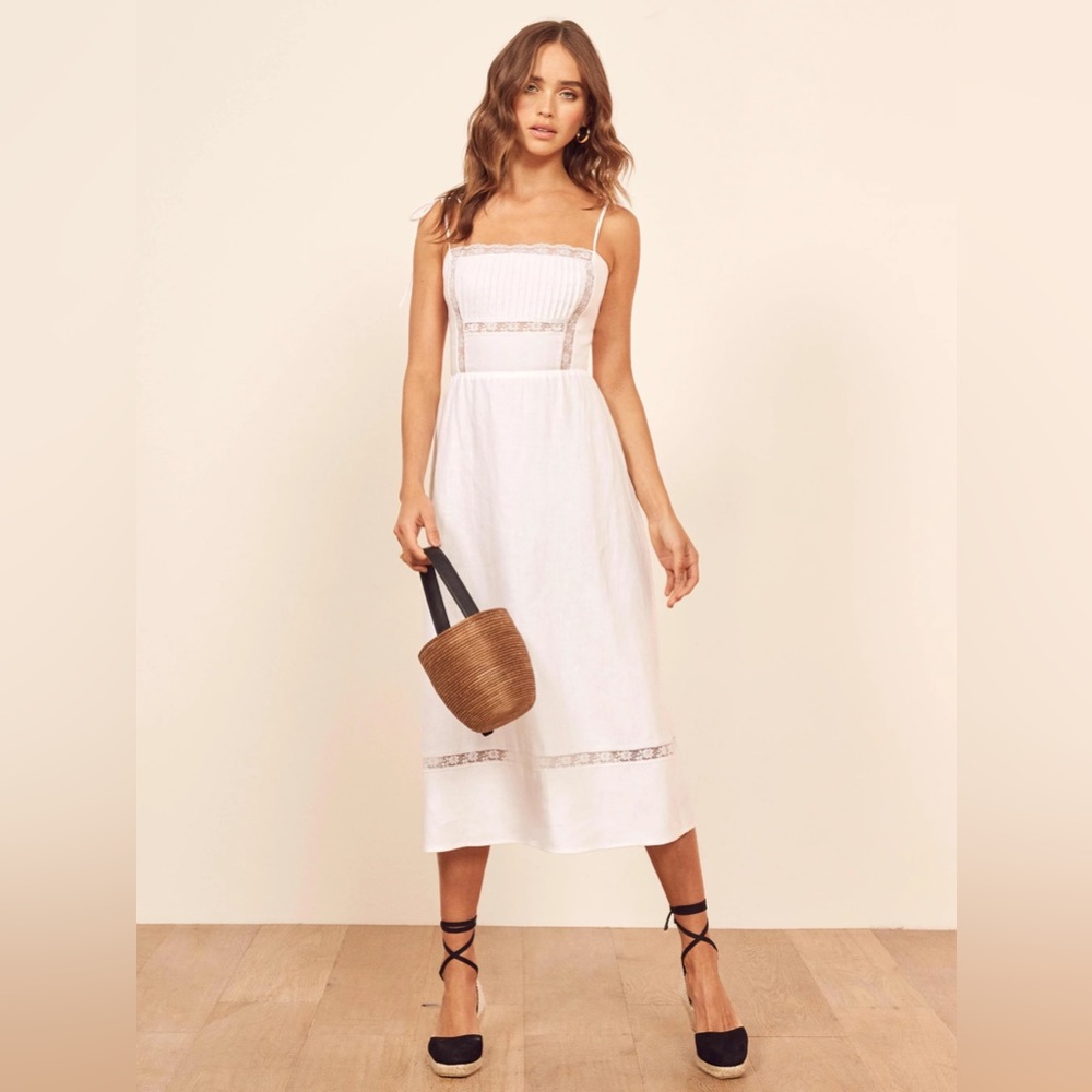 Reformation Wyoming Dress in White Size 0